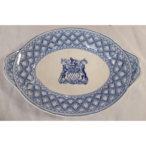 247A - A Group of Antique Armorial China and Glass including Pearlware, Spode and Royal Doulton.