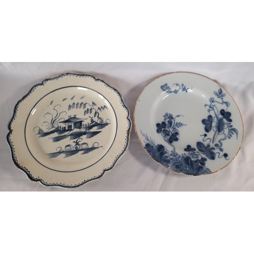 59A - A Large Collection of Antique Blue and White Oriental Plates. 15 in total.