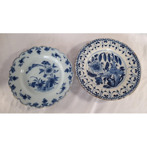 59A - A Large Collection of Antique Blue and White Oriental Plates. 15 in total.