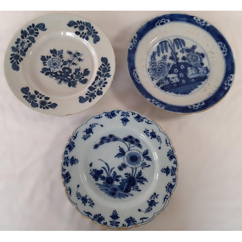 59A - A Large Collection of Antique Blue and White Oriental Plates. 15 in total.