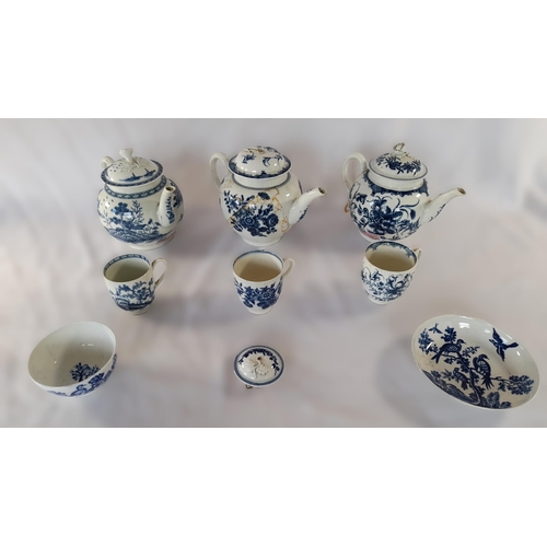 93A - A Collection of Blue and White Chinaware including Royal Worcester.