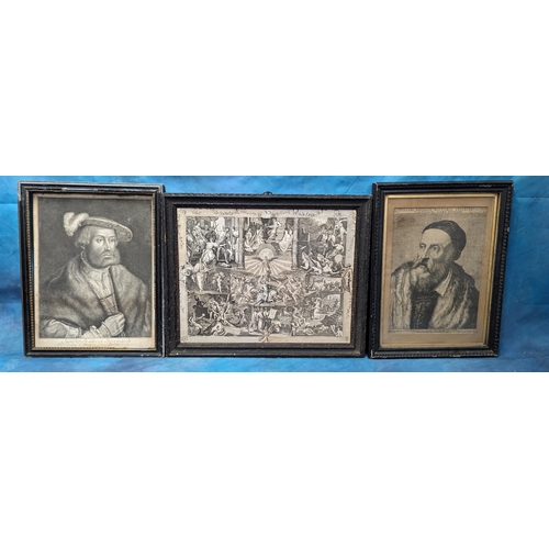 830 - 3 x Framed Engravings