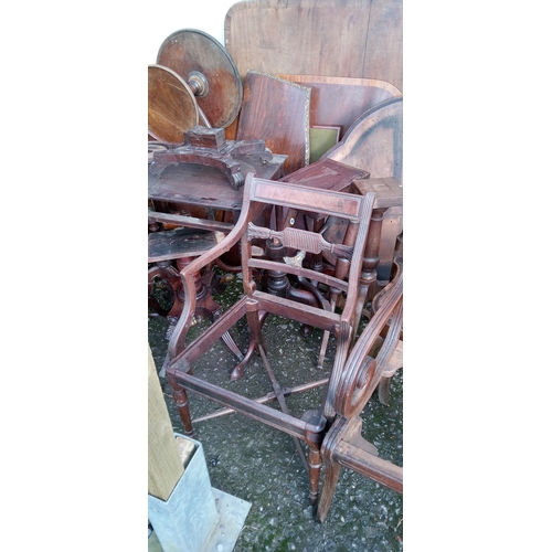 1300 - A Large Quantity Of Furniture Parts Including Table Tops,Table Bases,Chairs Spindles And More