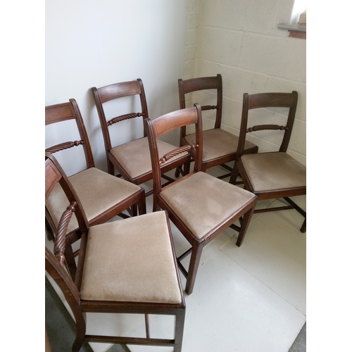 792 - A Set Of 6x Georgian Style Chairs with Square Legs.
81cm High,48cm Wide,38cm Deep.