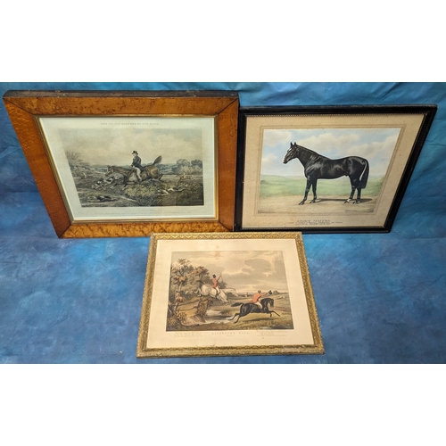 834 - 3 x Equestrian Themed Engravings