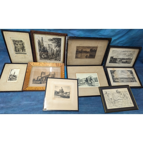 835 - 10 x Assorted Engravings etc.