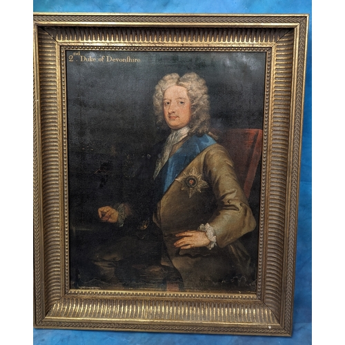 849 - A Large Framed Print of the 2nd Duke of Devonshire