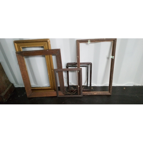 1291 - 5 Assorted Frames, Largest Measures 88cm High, 40cm Wide.