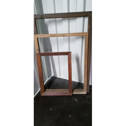 1286 - 3 x large Picture Frames, Largest Measures 141cm High, 83cm Wide