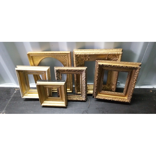 1284 - 6x Small picture Frames, Largest Measures 42cm High,36cm Wide.