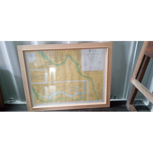 1283 - A Map Of The Port Of Bristol 63cm High, 81cm Wide