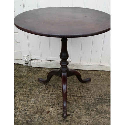 936 - Georgian Tilt Top Table on Tripod Legs 72cm Diameter