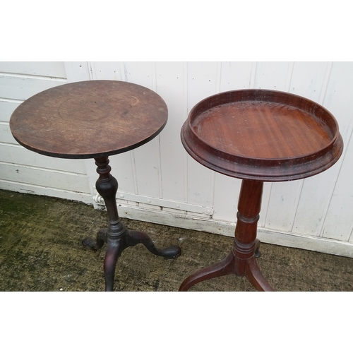 940 - A Pair of Lamp Tables/ Jardinière Stands on Tripod Legs