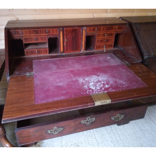 942 - 18th Century Bureau with 4 x Drawers and Brass Hardware 100cm x 108cm x 59cm