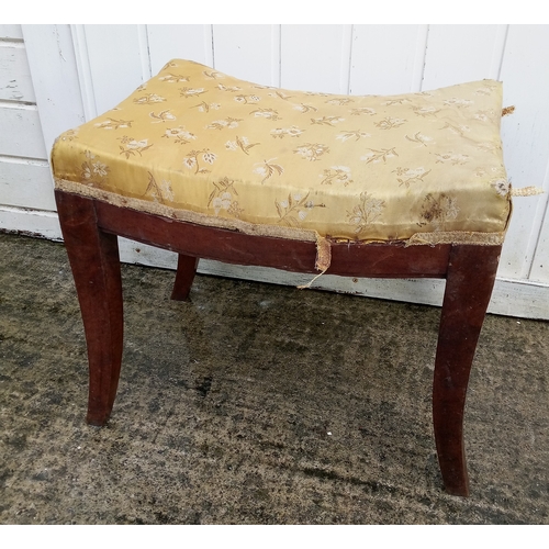 967 - A Vintage Upholstered Foot/ Piano Stool in need of Restoration