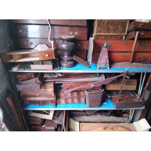 1299 - A Large Selection of Antique Drawers, Table Tops and Misc. ,Parts