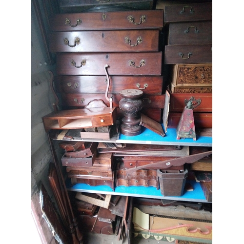 1299 - A Large Selection of Antique Drawers, Table Tops and Misc. ,Parts