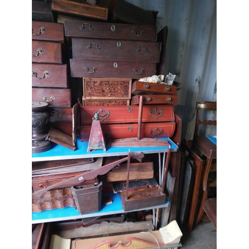 1299 - A Large Selection of Antique Drawers, Table Tops and Misc. ,Parts