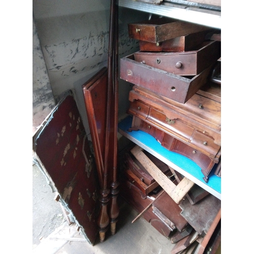 1299 - A Large Selection of Antique Drawers, Table Tops and Misc. ,Parts