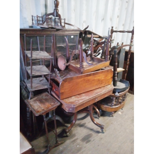 1301 - A Large Selection of Various Furniture Pieces and assorted items