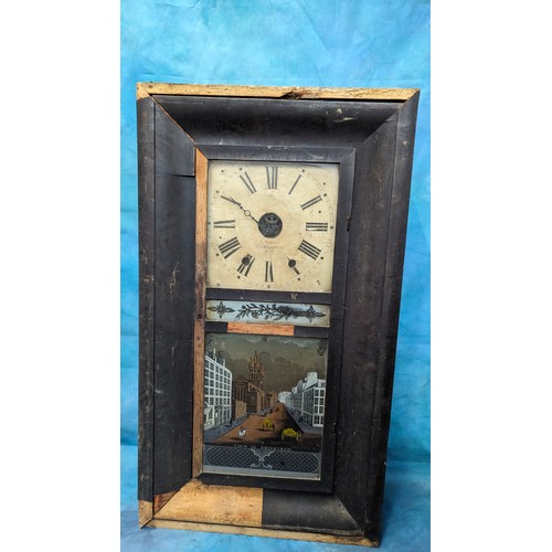 745B - A View of Edinburgh Kipperbox Clock - C. Jerome. For restoration