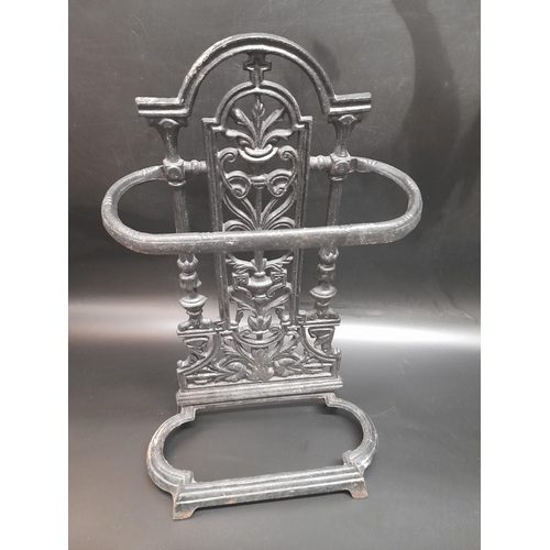 87 - A Cast Stick Stand. 53cm H x 33cm W.