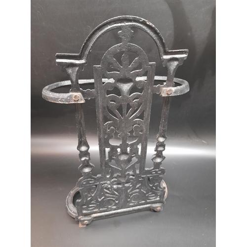 87 - A Cast Stick Stand. 53cm H x 33cm W.