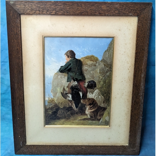 273 - Antique Large Framed Hunting Print