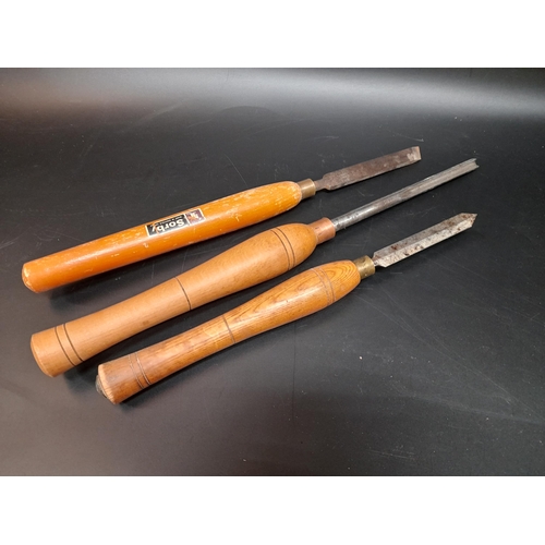 196 - A Quantity of Carpenters Lathe Tools including Sorby and Ashley Files.