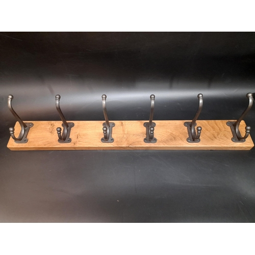 197 - An Oak Coat Rack.