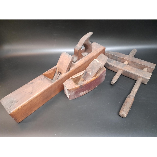 203 - A Quantity of Antique Carpenters Block Planes and Clamps.