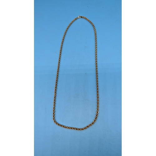 403 - A 9ct Gold Rope Necklace, 8.4gms.