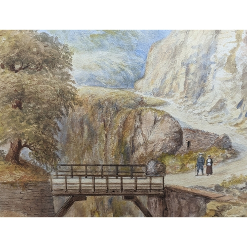 777 - 'Jheelum Gorge, Kashmir' by R.B. Booth Esq. Framed waterwolour under glass - 82 x 64cm