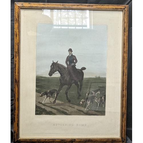 779 - 'Returning Home' - A hand coloured engraving, painted by Stuart Sindici - engraved by Wallace Hester... 