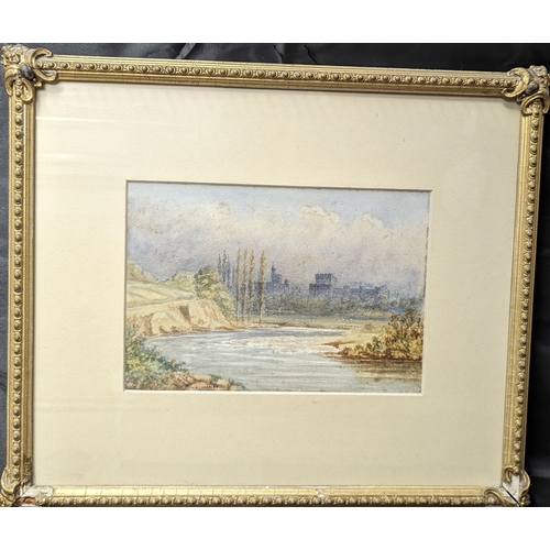 786 - An 1879 dated watercolour by W.B. Longrige - 'Carlisle from below Stanwick Bank'