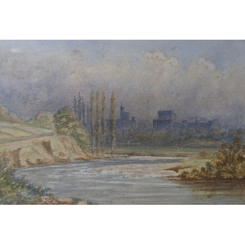 786 - An 1879 dated watercolour by W.B. Longrige - 'Carlisle from below Stanwick Bank'