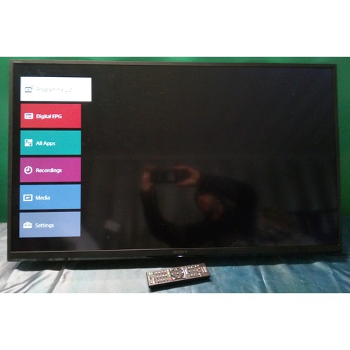 830 - Sony 40 Inch TV wall mounted with remote - Model Number KDL40RE453