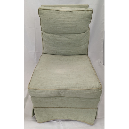 133 - A Green upholstered armchair