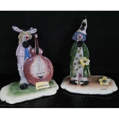 491 - A Pair of Vintage Zampiva Clown Figurines.