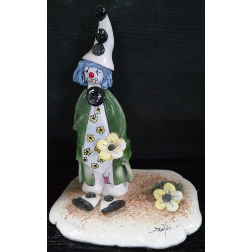 491 - A Pair of Vintage Zampiva Clown Figurines.