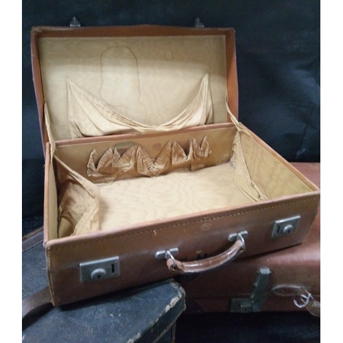 218 - Three Antique Suitcases.