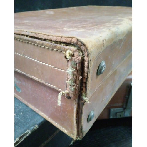 218 - Three Antique Suitcases.