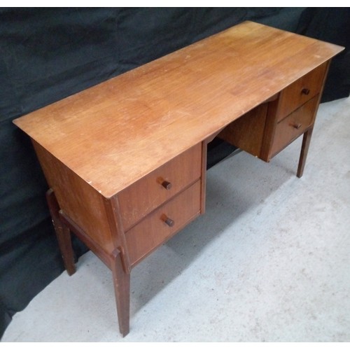 456 - A Mid Century Desk by B and S Goodman Ltd from The Roseberry Range with Four Drawers and Splayed Leg... 