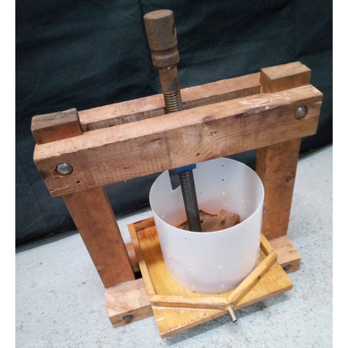 476 - A Homemade Wooden Fruit Press.