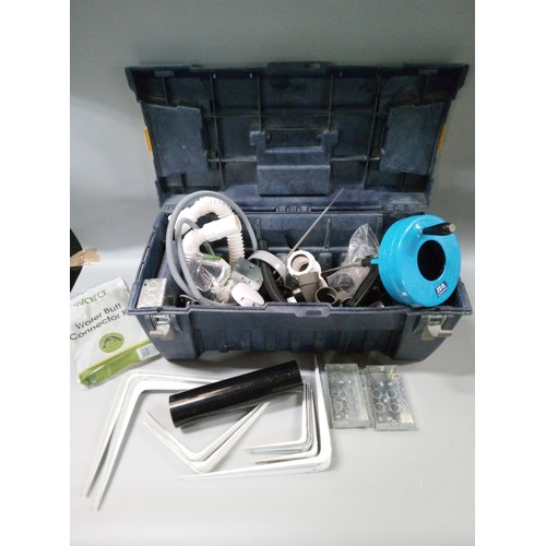 1590 - Irwin tool box and contents including Electrical Pumping parts, tools and more.