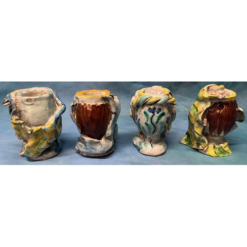 548 - Set of 4 Sicilian Moorheads - Porcelain