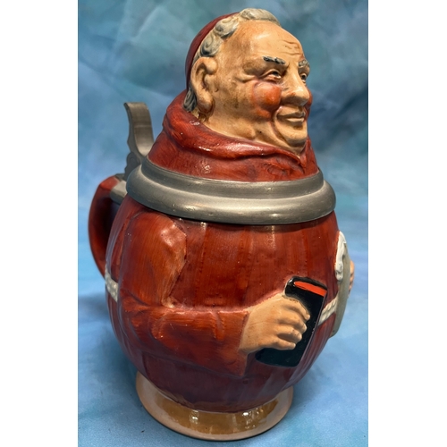 551 - Vintage Friar/Monk Beer stein - Signed and marked on base