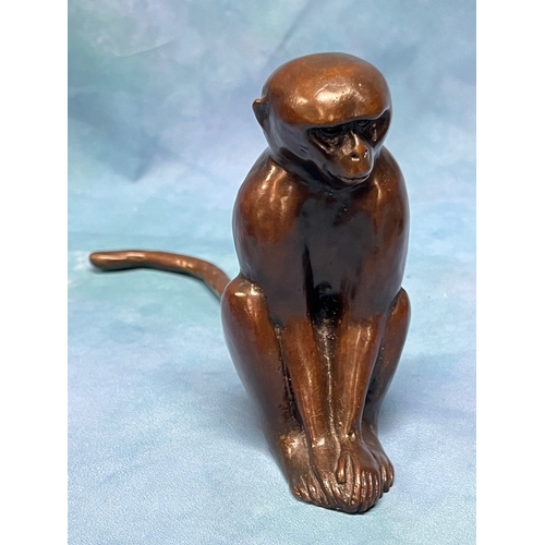 560 - 3x Heavy Gibbon ornaments with makers mark as pictured - 'Bronze Age 2000'