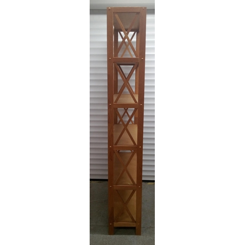 503 - 5 tiered bookshelf with latticed sides