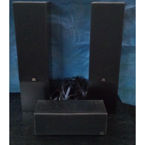 847 - Three Speakers and Cables.